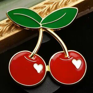 Red Cherries Cherry Lapel Enamel Pin Z117